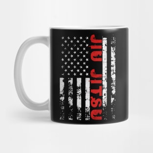 jiu jitsu american flag Mug